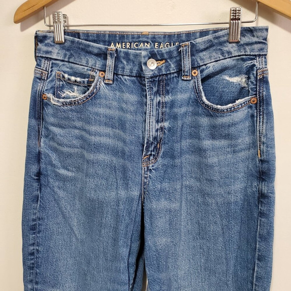 AMERICAN EAGLE Curvy Mom Jeans Real Good Hi-Rise Stretch Women's 8P Short x 26" - Picture 5 of 15